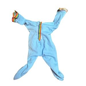 Vintage Cabbage Patch Kids Blue Rainbow Footed Posable Wire Romper Doll Clothes